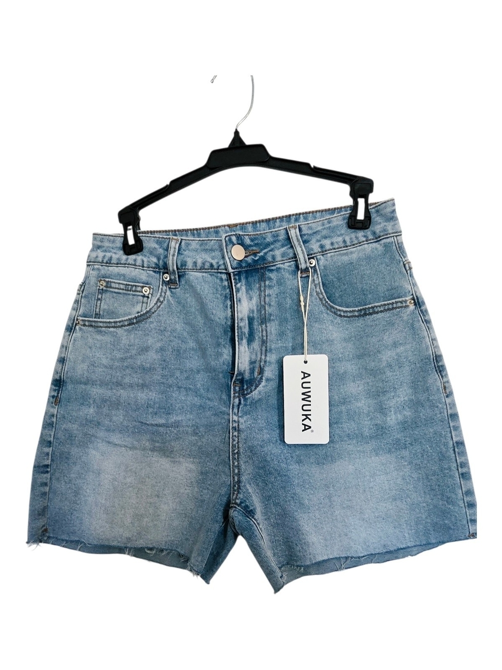 AUWUKA Light Blue Denim Shorts with Tag